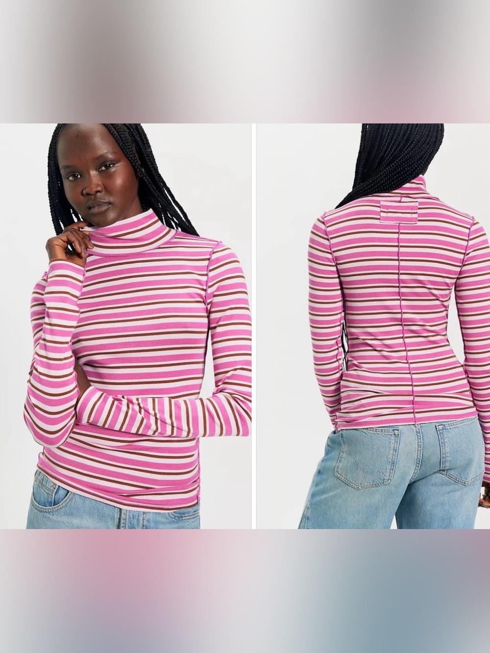 NWT We The Free Good Good Stripe Turtleneck